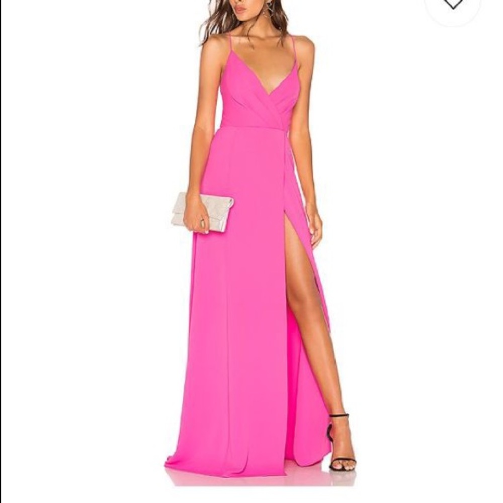 Jay Godfrey flamingo pink formal dress